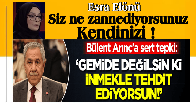 Bülent Arınç'a sert tepki: 'Gemide değilsin ki inmekle tehdit ediyorsun!'