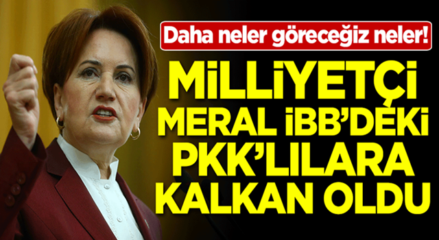 Daha neler göreceğiz neler! Milliyetçi Meral İBB'deki PKK'lılar kalkan oldu