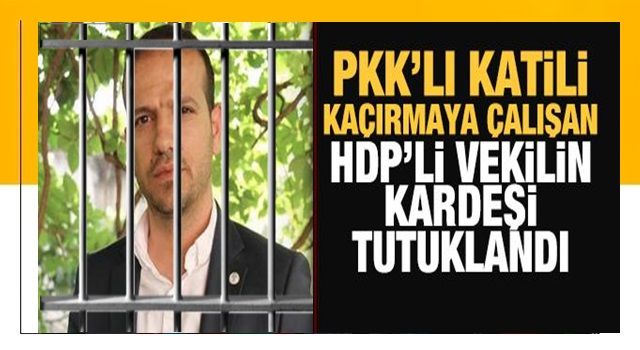 PKK'lı katili kaçırmaya çalışan HDP’li vekilin kardeşi tutuklandı