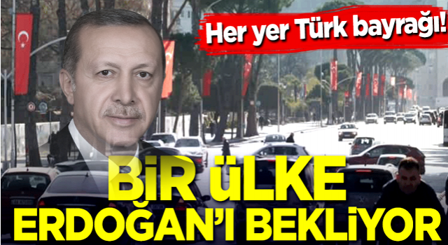 Başkan Erdoğan Arnavutluk'a gidiyor! Caddeler Türk bayrakları ile donatıldı