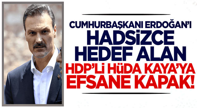 Alpay Özalan'dan Cumhurbaşkanı Erdoğan'ı hedef alan HDP'li Hüda Kaya'ya efsane kapak!