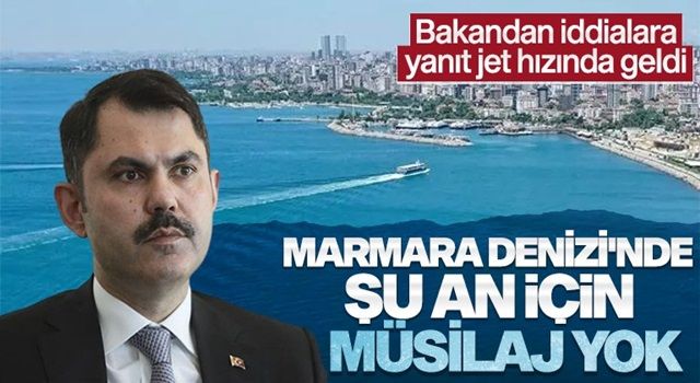 Bakan Kurum: Marmara Denizi’nde şu an için müsilaj yok