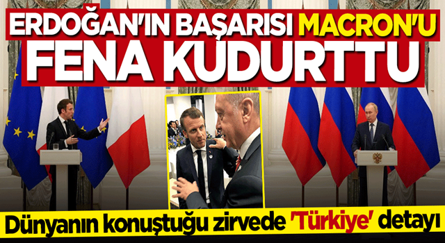 Başkan Erdoğan'a özenen Macron rezil kepaze oldu