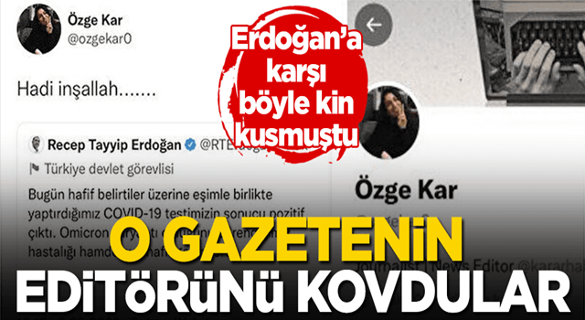 Davutoğlu’nun Karar’ı, ‘Hadi İnşallah’ diyerek nefret kusan o editörü kovdu!