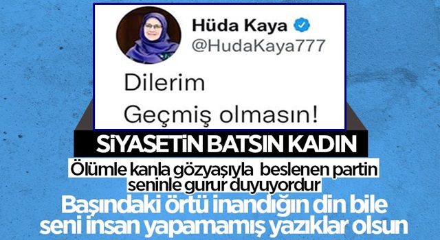 HDP'li Hüda Kaya'nın Cumhurbaşkanı Erdoğan'a yönelik çirkin paylaşımı