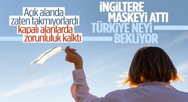 İngiltere'de maske takma zorunluluğu kaldırıldı