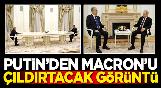 Putin'den Macron'u çıldırtacak görüntü!