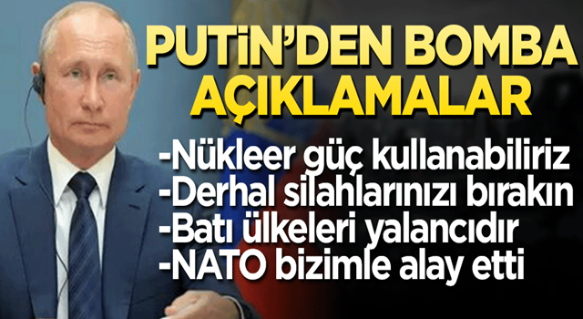 Putin’in açıklamalarının detayları eklendi