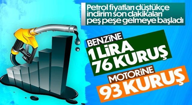 Benzin ve motorine bir indirim daha...