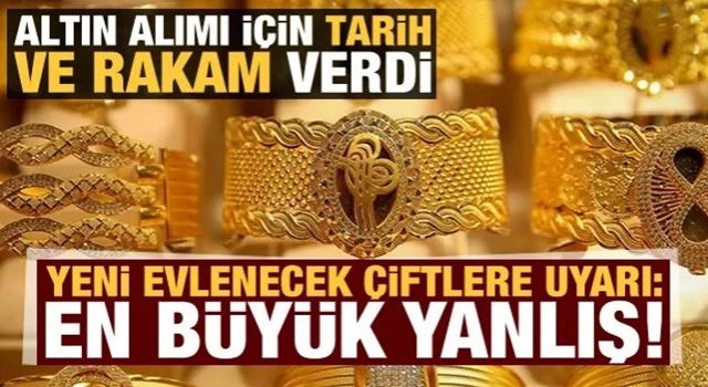 İslam Memiş evlenecek çiftlere, altın alımı için tarih verip can alıcı uyarıyı yaptı!