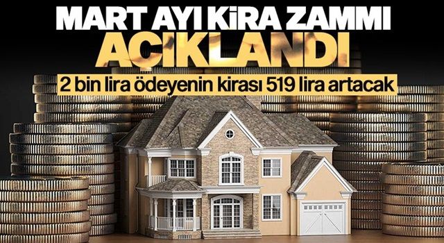 Mart ayı kira artış zammı yüzde 25,98 yükseldi