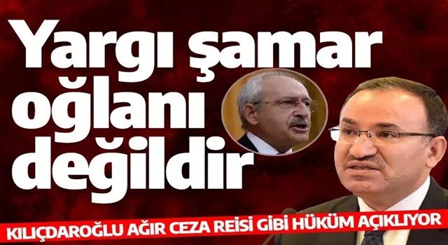 Bakan Bozdağ’dan Kılıçdaoğlu’na tepki: ''Yargı kimsenin şamar oğlanı değildir''