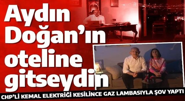 CHP'li Kemal Kılıçdaroğlu elektriği kesilen evinde gaz lambası eşliğinde canlı yayın yaptı