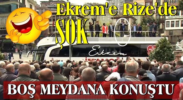 İBB Ekrem'e Rize’de şok.. Boş meydanda kendi konvoyundakiler ile bayramlaştı