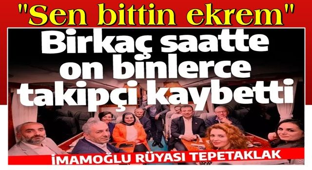 İmamoğlu'na tepkiler büyüyor! Sosyal medyada hızla takipçi kaybediyor