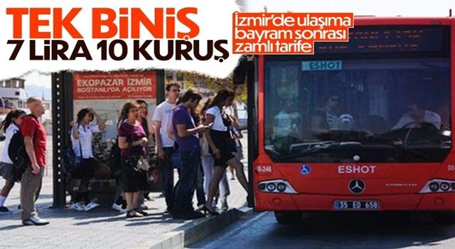 İzmir'de toplu ulaşıma zam