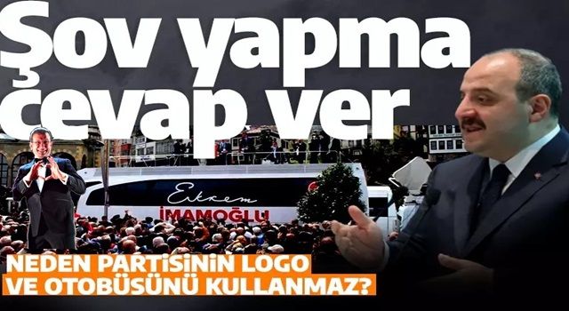 Mustafa Varank'tan İETT otobüsüyle miting yapan İmamoğlu'na tepki