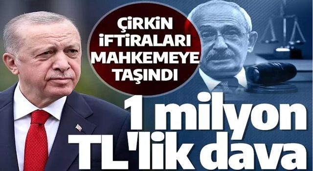 Son dakika: Cumhurbaşkanı Erdoğan'dan Kılıçdaroğlu'na 1 milyon liralık tazminat davası