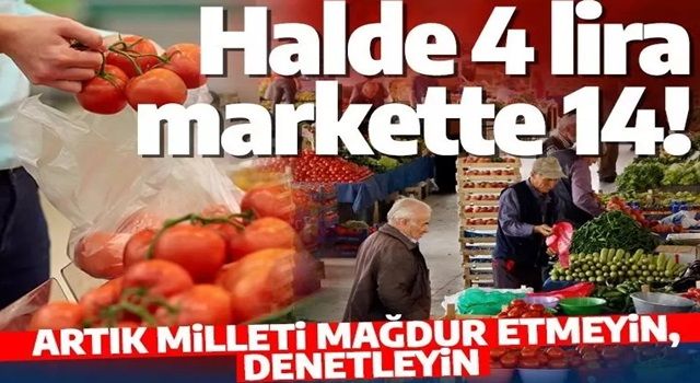 Bu kadarı da olmaz! Halde 4 TL olan domates markette 14 TL! Tam yüzde 250 kar