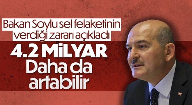 Bakan Soylu: Selin bilançosu 4,2 milyar TL