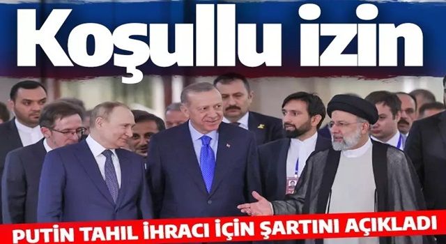 Putin'den Ukrayna'dan tahıl ihracına şartlı izin