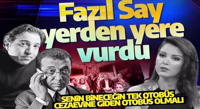 Fazıl Say'dan Nagehan Alçı'ya bir tepki daha: Senin bineceğin tek otobüs cezaevine giden otobüs olmalı