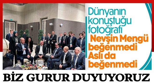 Aslı Aydıntaşbaş ve Nevşin Mengü'den Erdoğan'ın liderlerle fotoğrafına övgü tepkisi