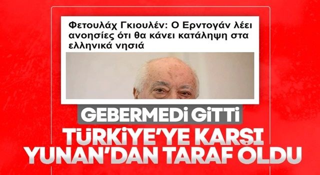 Yunanistan provokasyonda sınır tanımıyor! Bu sefer hain teröristbaşı Fetullah Gülen'le röportaj yaptılar