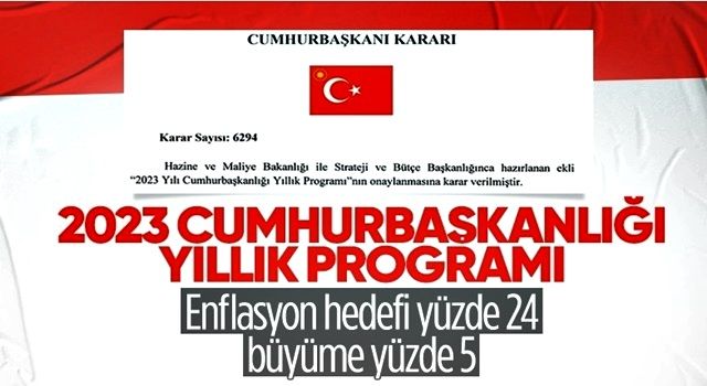 2023 Yılı Cumhurbaşkanlığı Yıllık Programı Resmi Gazete'de