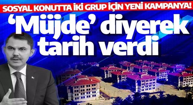 Bakan Kurum ‘müjde’ diyerek tarih verdi: Sosyal konutta iki grup için yeni kampanya!