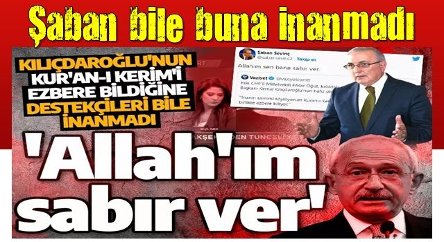 Bu işe kendileri bile inanmadı: Allah'ım sen bana sabır ver