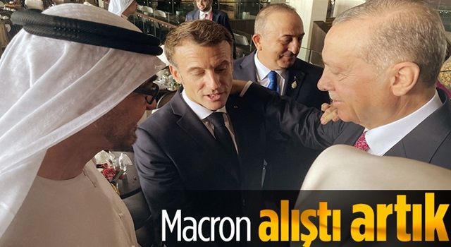 Cumhurbaşkanı Erdoğan, Emmanuel Macron ile sohbet etti