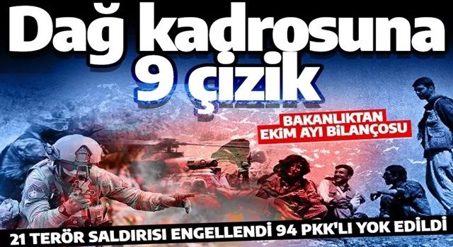 PKK'ya 1 ayda büyük darbe! Dağ kadrosuna 9 çizik