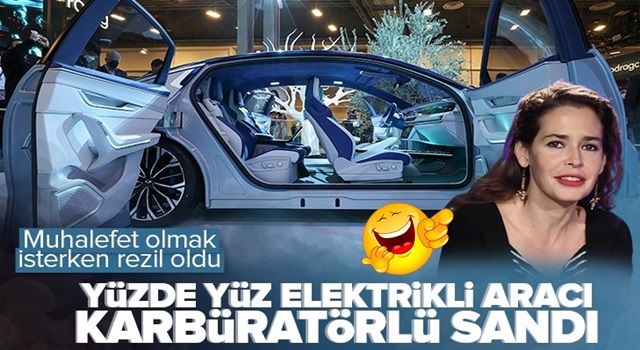 Togg'a muhalefet olmak isterken rezil oldu! Pelin Batu yüzde yüz elektrikli aracı karbüratörlü sandı .