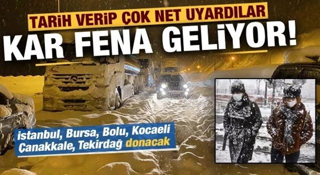 Uyarı yapıldı: Lapa lapa kar geliyor: İstanbul, Bursa, Bolu, Kocaeli bu tarihte donacak!