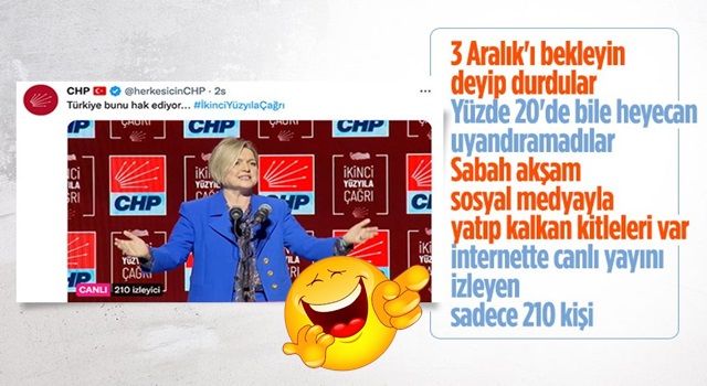 CHP'nin vizyon programını sosyal medyada 210 kişi takip etti