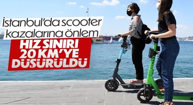 İstanbul'da scooterların hız sınırı 20 km'ye düşürüldü