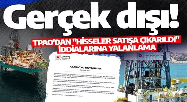 TPAO’dan ‘hisseler satışa çıkarıldı’ iddialarına yalanlama: Gerçek dışı!..