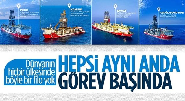 Türkiye'nin 4 sondaj gemisi göreve başladı