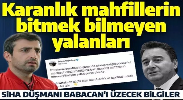 Baykar ve Selçuk Bayraktar'dan çirkin iftiralara sert tepki: Karanlık mahfillerin bitmek bilmeyen yalanları