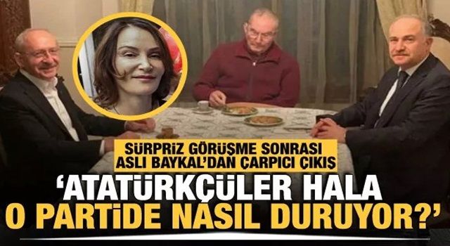 Kılıçdaroğlu-Deniz Baykal görüşmesi sonrası Aslı Baykal'dan çarpıcı çıkış!