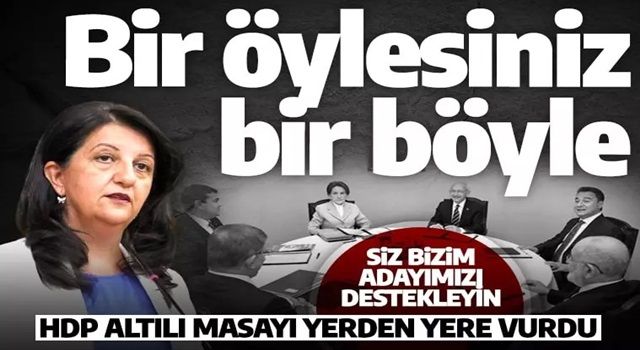 Masanın gizli üyesi HDP, ortaklarını yerden yere vurdu: Siz bizim adayımıza oy verin