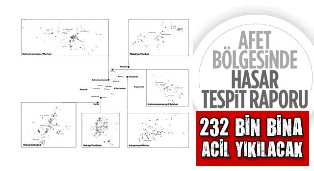 Deprem bölgesinde hasar tespiti yapılıyor