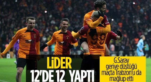 Galatasaray, Trabzonspor'u iki golle geçti