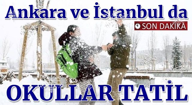 İstanbul ve Ankarada da okullara kar tatili!