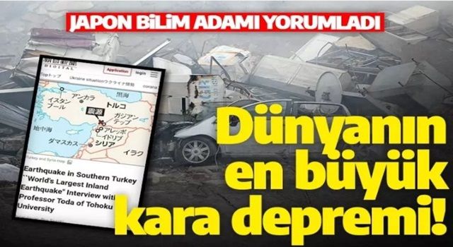 Japon deprem uzmanı: ' Türkiye'deki deprem dünyanın en büyük iç depremlerinden biri'