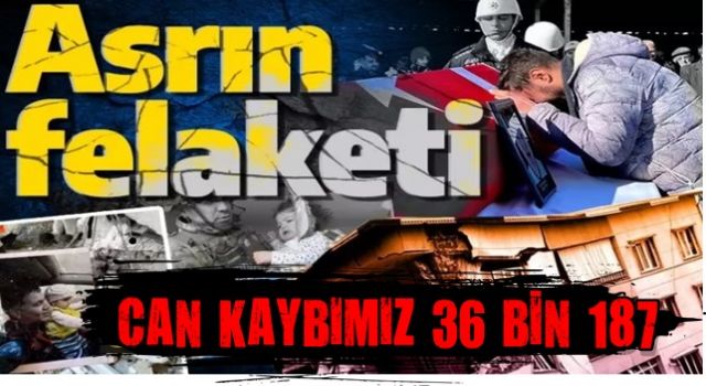 Son dakika: Kahramanmaraş merkezli depremlerde can kaybı 36 bin 187