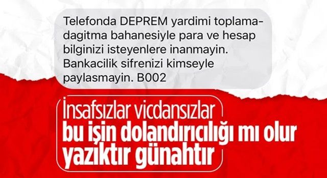 Telefon dolandırıcılarının yeni hedefi deprem yardımları