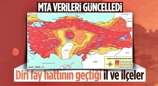 Türkiye'de deprem riski: MTA diri fay hattı haritasını açıkladı