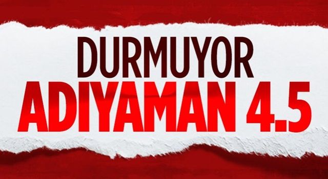 Adıyaman'da 4,5 büyüklüğünde deprem